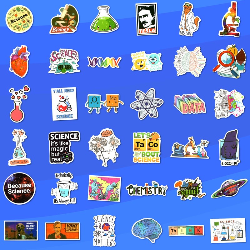 LIAOWL 100 PCS Science Stickers,Science Classroom Decor Stickers for Water
