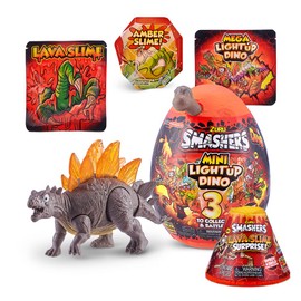 Smashers-Mix-Series 4 Combo Pack Lava Slime Surprise and Mini Light-Up Dino Stegosaurus Mail Box by ZURU 7479D-S001