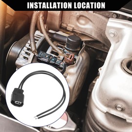 Hihaha 2 Pin Alternator Plug Pigtail Harness for Dodge for Ram 1500 2500 3500 4500 5500 / Inner/Durable Metal / 1 Pcs Black