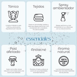 Essenciales Organic Cistus Hydrolate - 100% Pure Natural - Blooming Water & Facial Toner - 100ml