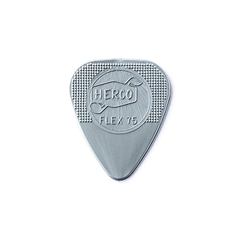 Herco® HE211 Flex 75 Nylon Flat Picks, Silver, Heavy, 100/Bag