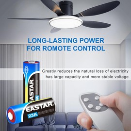 EASTAR BTS A23 12 Volt Battery - Alkaline A23 12V Batteries (6 Pack) for High-Powered Devices, Long Lasting 23A 12V Battery 55mAh for Ceiling Fan Remotes, Garage Doors Openers, Doorbells