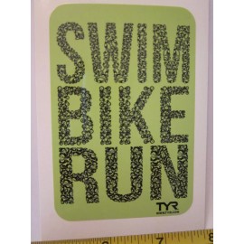 Bike Sticker 4" TYR Swim Bike Run Tri Bicycle Ride Car Truck Race Bike Frame STICKER DECAL