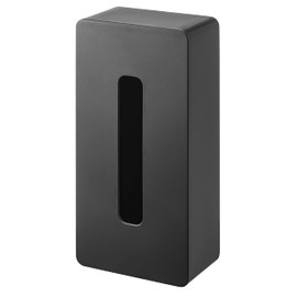 Yamazaki Industries 5586 Magnetic Tissue Case, Regular Size, Black, Compatible Size: Inner Dimensions (W x D x H): Approx. 4.7 x 2.8 x 9.8 inches (12 x 7 x 25 cm), Tower Package Storage, Tissue Cover