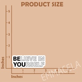 (3PCS) Believe in Yourself Sticker, Inspirational Stickers - Motivational Vinyl Decal for Laptop, Tumbler, Water Bottle, Scrapbook Size 3" x 1.2 "