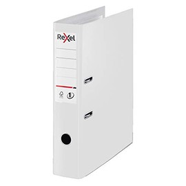 Rexel Choices 2115515 Foolscap Lever Arch File 75mm Spine 500 Sheet Capacity Plastic Cover Lever Arch File White