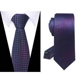 Passabin Tie For Men Necktie Woven Jacquard Neck Ties Set 6 PCS (Purple)