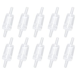 AQUANEAT Aquarium Check Valve, One Way Non Return Valve for Air Pump, Fish Tank Accessories, 10pcs (Clear)