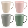 com-four® 4 x Coffee Cups with Handle, 360 ml, Dishwasher-Safe
