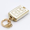 CHQLPBF 2pcs Key Fob Cover with Metal Keychain Compatible with