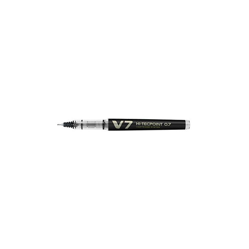 Pilot V7 Hi-Tecpoint Refillable Pen - Black (Pack of 10)