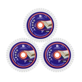 BRSCHNITT Tungsten Carbide Blade 3inch - Wood Cutting Disc Arbor 10mm for Wood with Nails,Laminate,Plastic,Glass Fibre Boards,Rubber Tubes,Cement residues.(3pcs)
