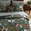 WRENSONGE King Size Comforter Set-7 Pieces Green Botanical Floral Bedding,
