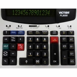 Victor Technology PL8000 Calculadora de impresión térmica, lógica de pronto, clave de ayuda, 8.0 líneas por segundo