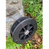 Amish-Made Small Round Black Poly Decorative Water Wheel