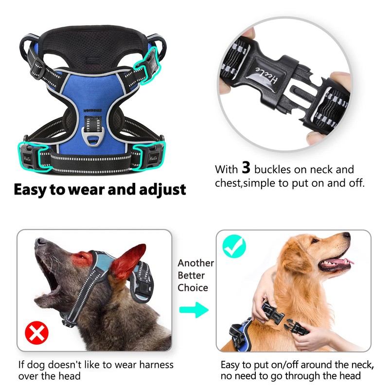 HEELE Dog Harness, No Pull Dog Harness Medium, Release on
