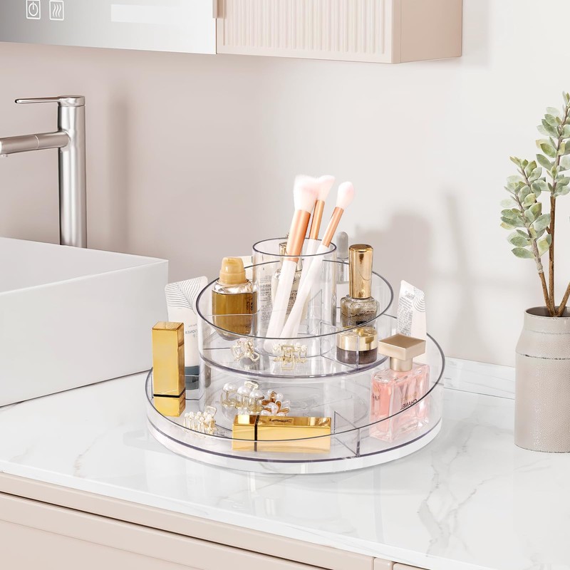 Molutsody 360° Rotating Makeup Organizer - Cosmetic Skincare Organizers wish
