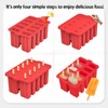 Azonbey Silicone Popsicle Molds, 10 Cavity, BPA-Free, Red, Cone Shaped,