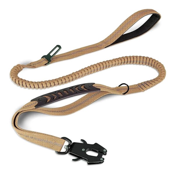Tactical Dog Leash,Heavy Dut Dog Leashes with Frog Clip,Tactical Elastic