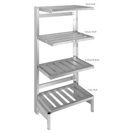 Channel BC2036 Adjustable Cantilever Shelving, T-bar Shelves, 900 lbs. Capacity, Rust-Proof, Aluminum Construction, Easy Assembly, Ideal for Bulky Item Storage, 36" W x 20" D x 72" H