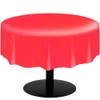 Red Solid Round Plastic Table Cover (213cm) 1 Count –