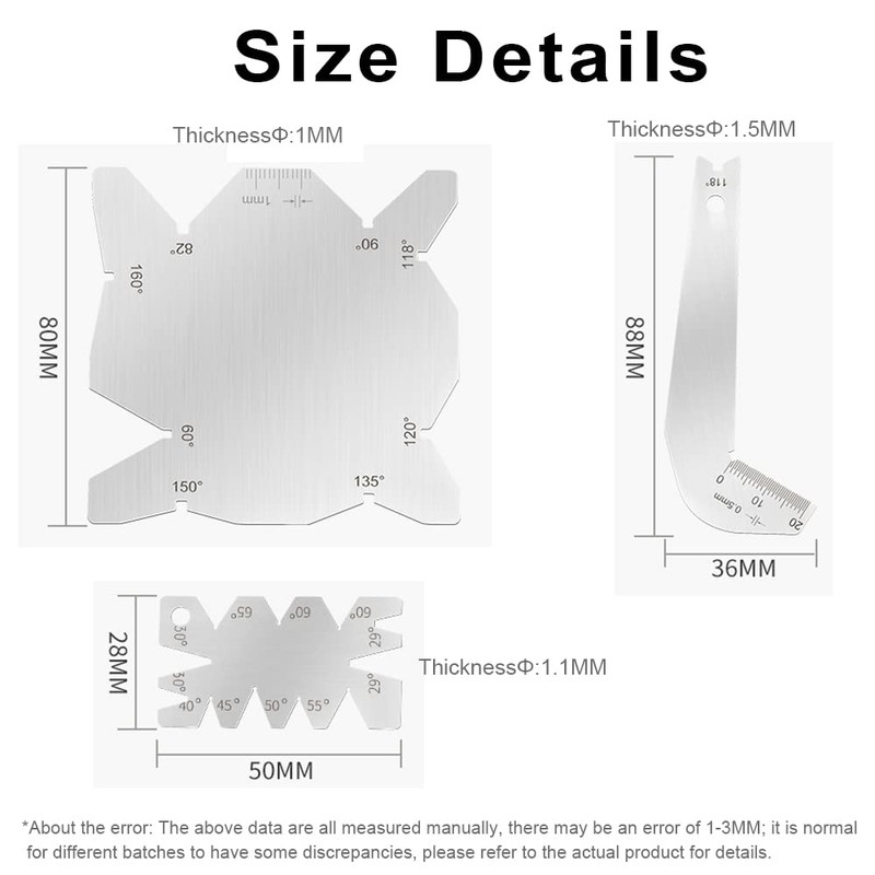 Smgda Drill Bit Angle Gauge, Stainless Steel 118 Degree Angle