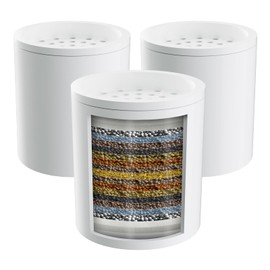 Hibbent 3 Pack Shower Filter Replacement Cartridges for Hard Water, High Output 20 Stage Shower Filter with Vitamin C to Reduce Chlorine & Fluoride, Glowing Skin, Strong Nails & Shimmering Hair