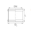 Sleeve KG pipe DN 110 PVC-U SN8 | sliding sleeve