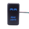 LED Light Push Switch Blue Backlit On/Off Compatible with Toyota