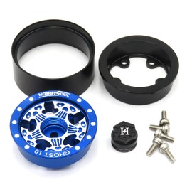 hobbysoul Heavy 1.0 Beadlock Wheels Weight 20g/Rim Blue Silver Rims for 1:24 RC Crawler Axial SCX24 / Traxxas 1/18 TRX4M Bronco, (4-Pack)
