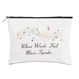 Music Teacher Gifts Music Gifts for Music Lover Music Gift for Women Thank You Teacher Gift Music Teacher Bag Makeup Cosmetic Music Teacher Appreciation Present Christmas Birthday Present Cosmetic Bag