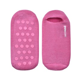 PURECODE Moisturizing Gel Socks for Dry Feet, Rough Feet, Cracked Skin, Cracked Heels, One Size Fits Most (Pink)