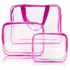 5Pcs Crystal Clear PVC Travel Toiletry Bag Kit for Women