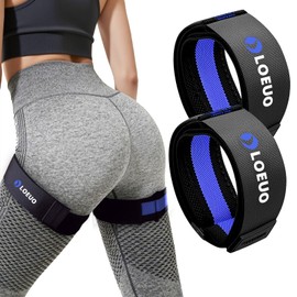LOEUO - Bandas de botín para entrenar glúteos, bandas de restricción de flujo sanguíneo ajustables con antideslizante para entrenamiento, levantamient