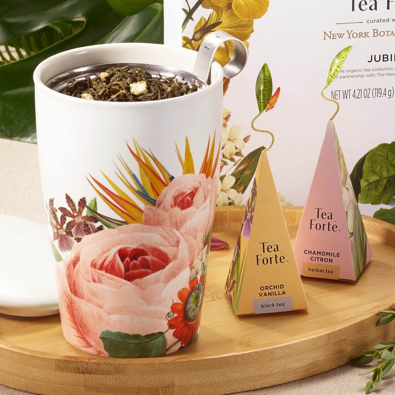 Tea Forte Jubilee Kati Ceramic Tea Infuser with Lid and
