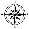 INCreation Compass Rose Decal, RV Trailer Decal, Camper Travel Compass