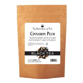 The Republic of Tea Cinnamon Plum Black Full-Leaf Tea, 1 Pound / 200 Cups