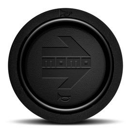 MOMO HBR-06 Horn Button [Arrow Black Leather] MOMO ARROW BLACK LEATHER (with center ring)