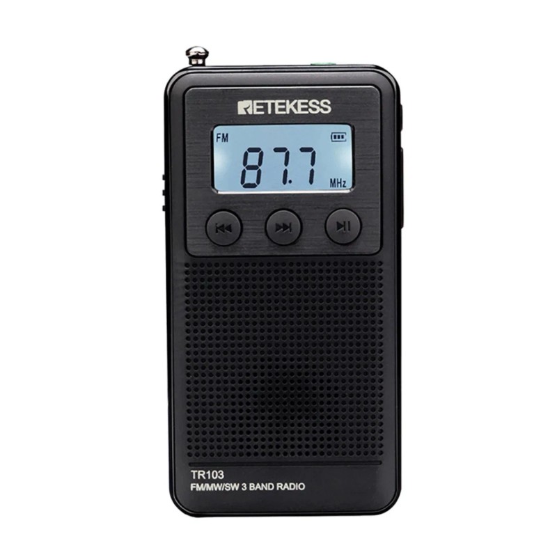 Retekess TR103 Digital Pocket Mini FM/MW/SW Portable Receiver