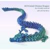 ToySupplyFun 5.5inch 3D Printed Crystal Dragon (BluePurple)