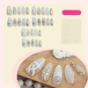 30Pcs Handmade Acrylic Press on Nails Medium Almond Fake Nails
