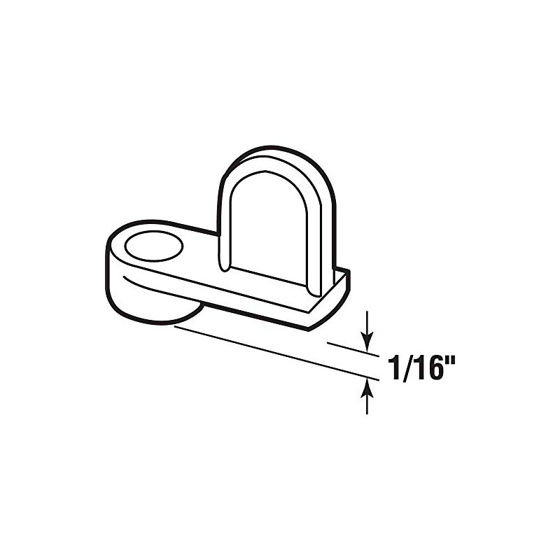 Prime-Line Products L 5786 Window Clips, 1/16-Inch, White Diecast