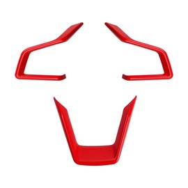 Auovo Center Console Steering Wheel Cover Trims for Subaru Crosstreck Outback Legacy Accessories 2018-2026 for Subaru Impreza 2017-2026/19-26 Forester/Ascent 2018-2026 (Red)