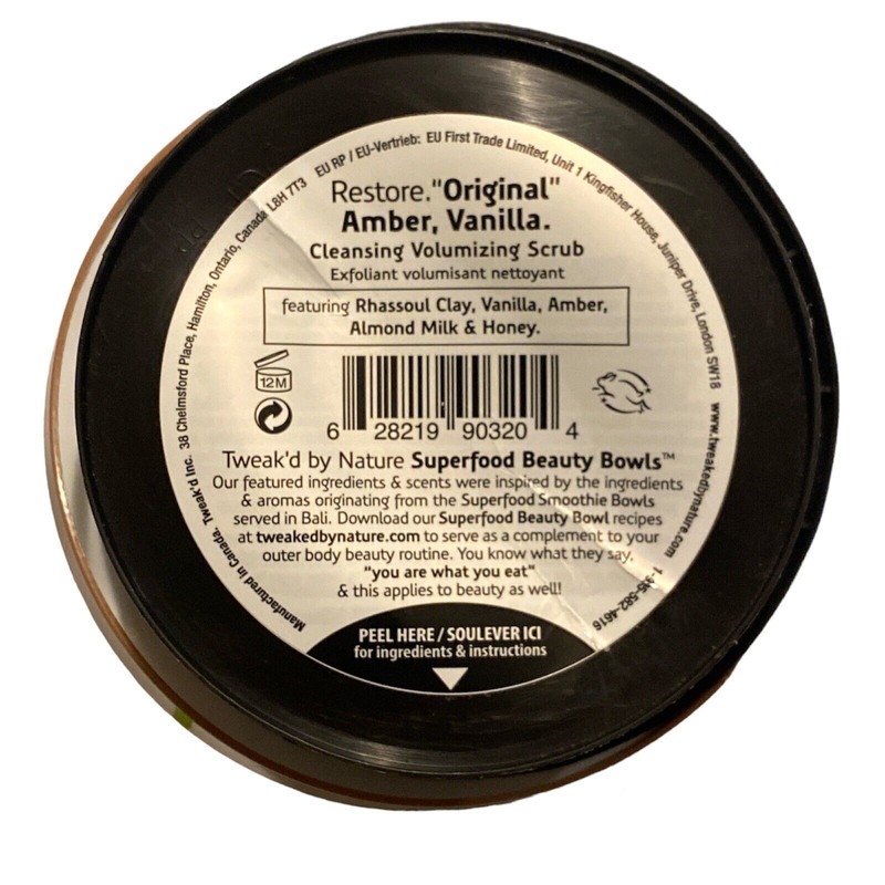 tweak-d Tweak'd by Nature Restore Amber Vanilla Cleansing Volumizing Scrub