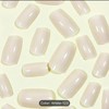 24pcs Milky White Fake Nails, Pure Color Medium Length Press
