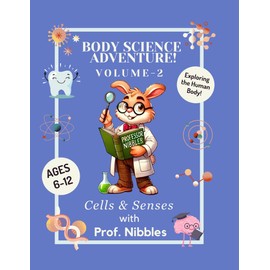 Body Science Adventure with Prof. Nibbles ! - Volume 2 (Cells & Senses): A Colorful and Interactive Human Body Activity Book for Kids! Ages 6-12