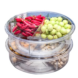 2 Pack Lazy Susan, 10.5 Inch Lazy Susan Organizer, 360 Degree Swivel, for Kitchen, Pantry, Refrigerator, Bathroom and Vanity Countertops (Clear) (2P-10.5 Inch)