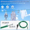 TooTaci 15ft Outdoor Clothesline Kit, 3/16" Green PVC Coated Wire