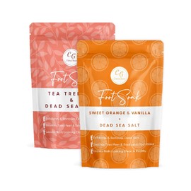 CalmGenix Foot Soak with Tea Tree Oil & Dead Sea Salt | Helps Treat Nail Fungus and Athletes Foot, Foot Spa Bath | Foot Moisturiser & Deodorizer Feet Soak | Exfoliating Feet Soak – Multipack