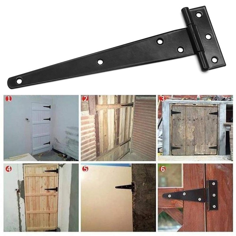 D-Orange 2 Pack T-Hinge Gate Shed Hinges 200mm/8 inch Heavy
